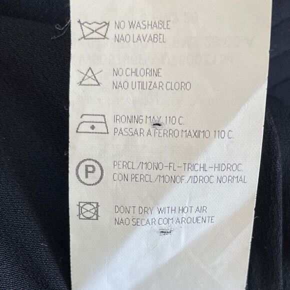 VALENTINO SpA Womens Solid Black Silk-Blend Dress Pants Sz 10 Accordion Pleats - Picture 8 of 8